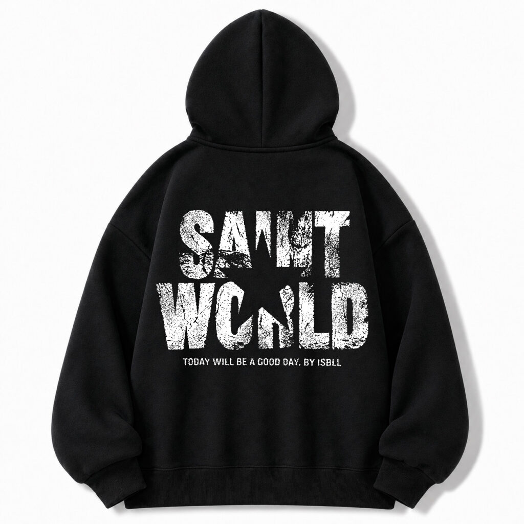 Hoodie Star Negro Blanco – Peppers Street