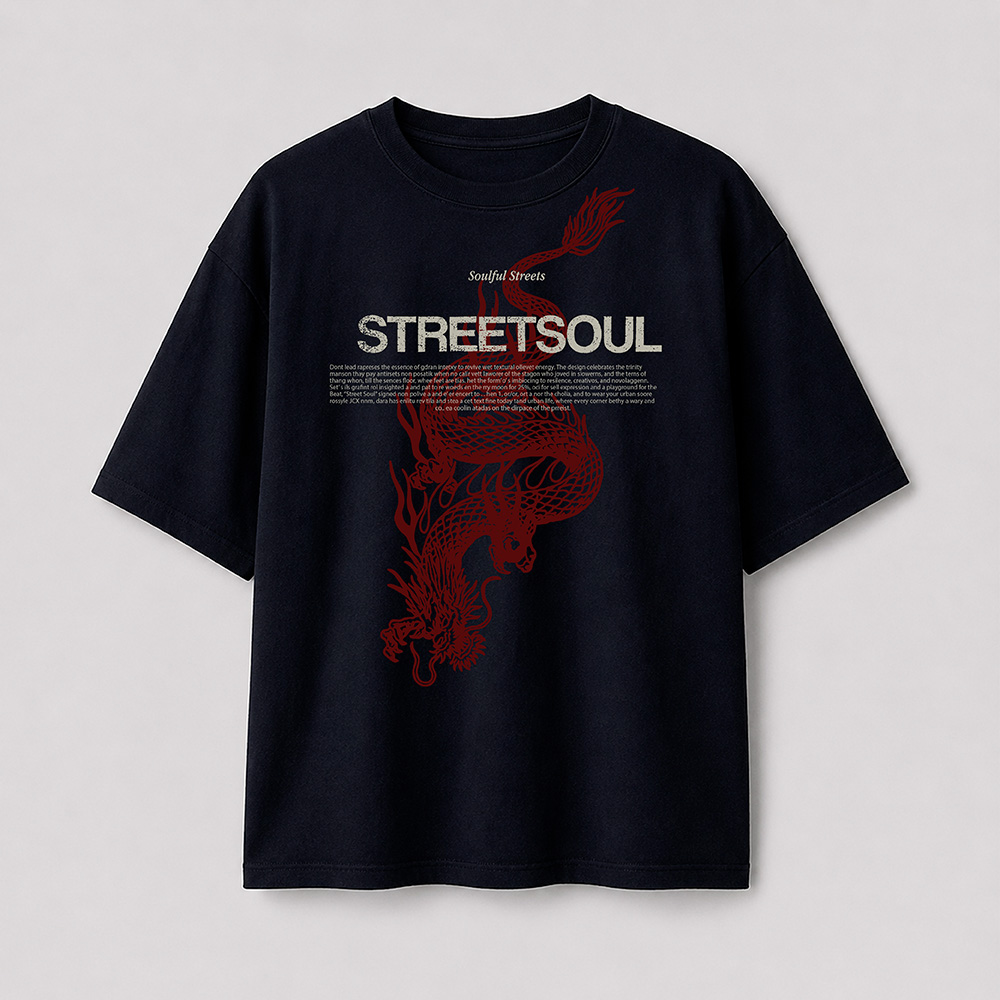Oversize Dragon Azul Guindo – Peppers Street