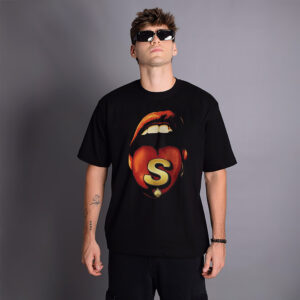 Oversize Lengua Negro Amarillo – Peppers Street