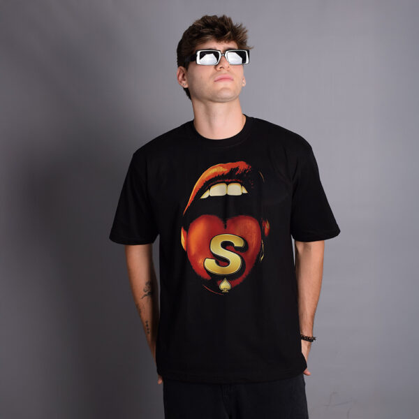 Oversize Lengua Negro Amarillo – Peppers Street