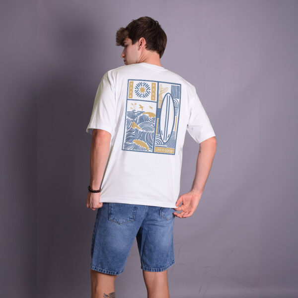 Oversize Life Blanco Azul – Peppers Street