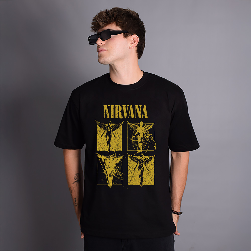 Oversize Nirvana Negro Amarillo – Peppers Street