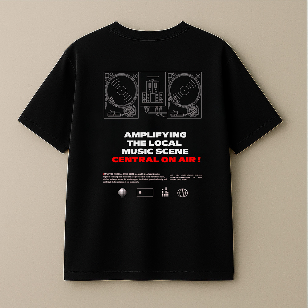 Oversize On Air Negro Rojo – Peppers Street