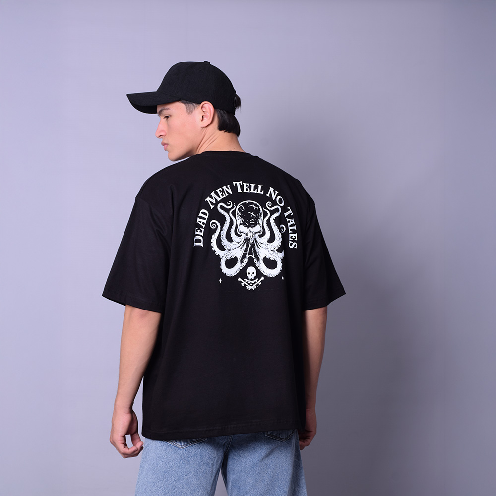 Oversize Pulpo Negro Blanco – Peppers Street
