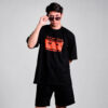 Oversize Mixtape Negro Naranja