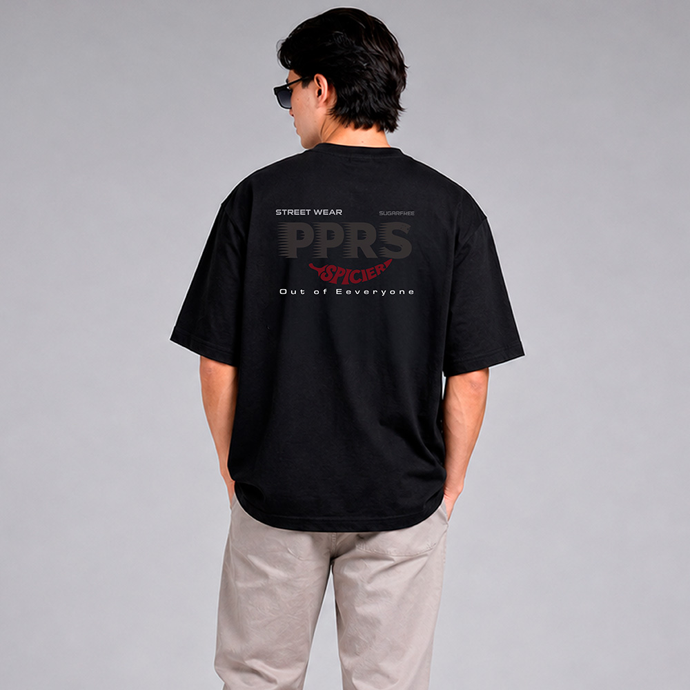Oversize Spicier Negro Rojo